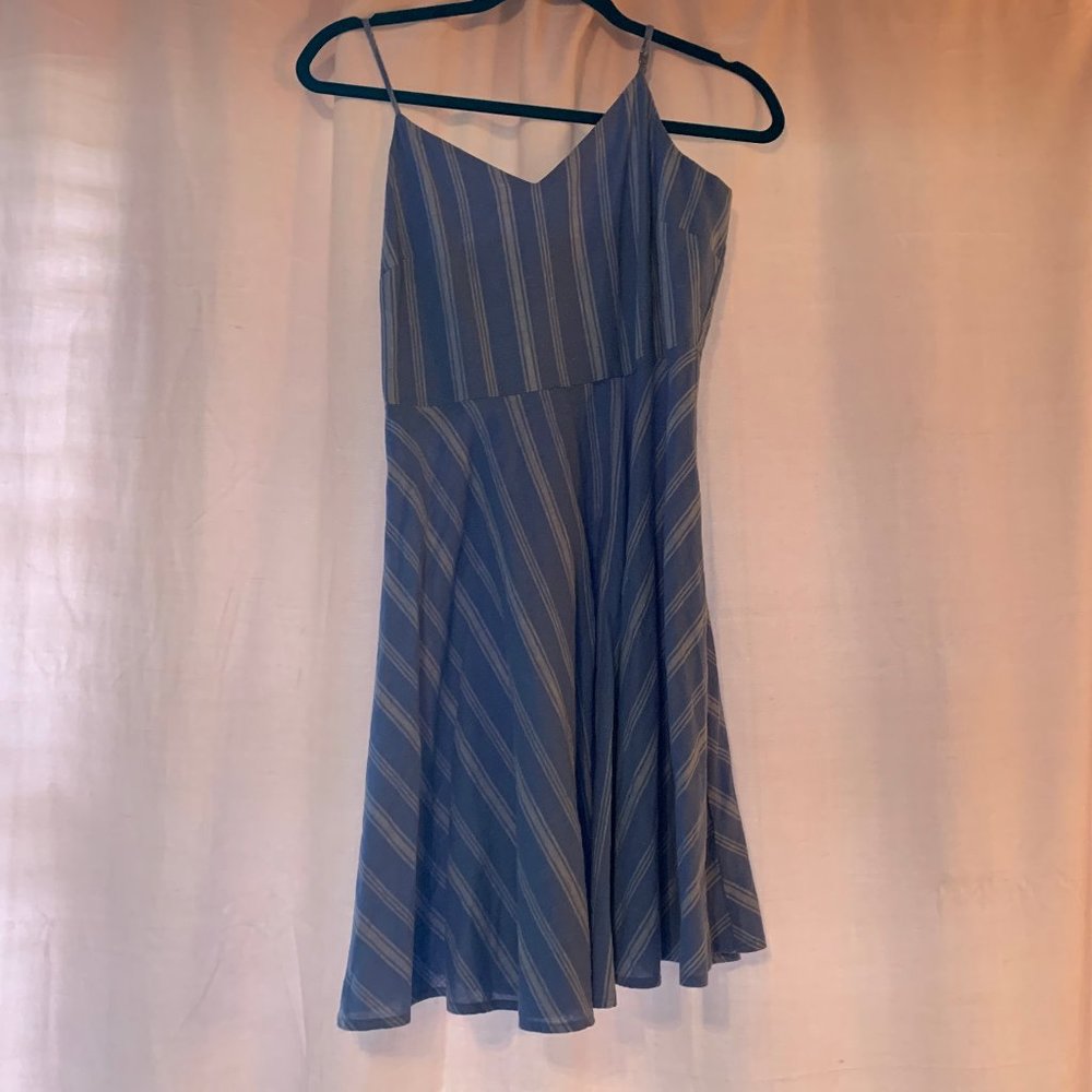 Blue and White Striped Sundress